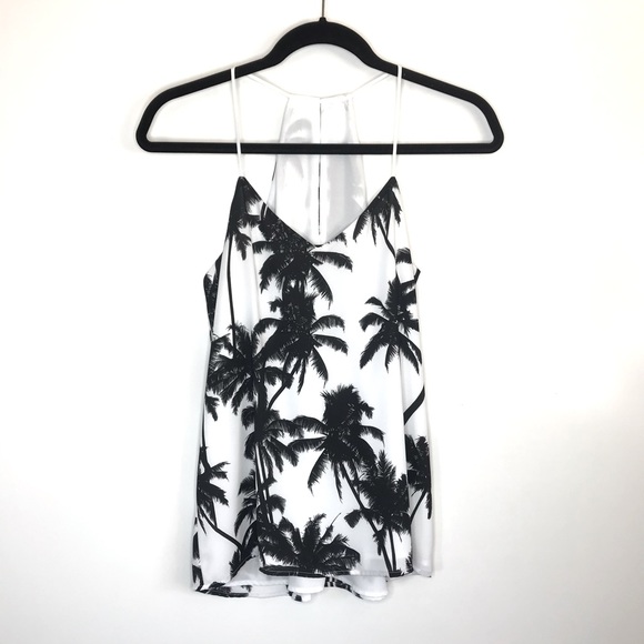 Express Tops - Express Palm Tree Silhouette Tank Top XS
